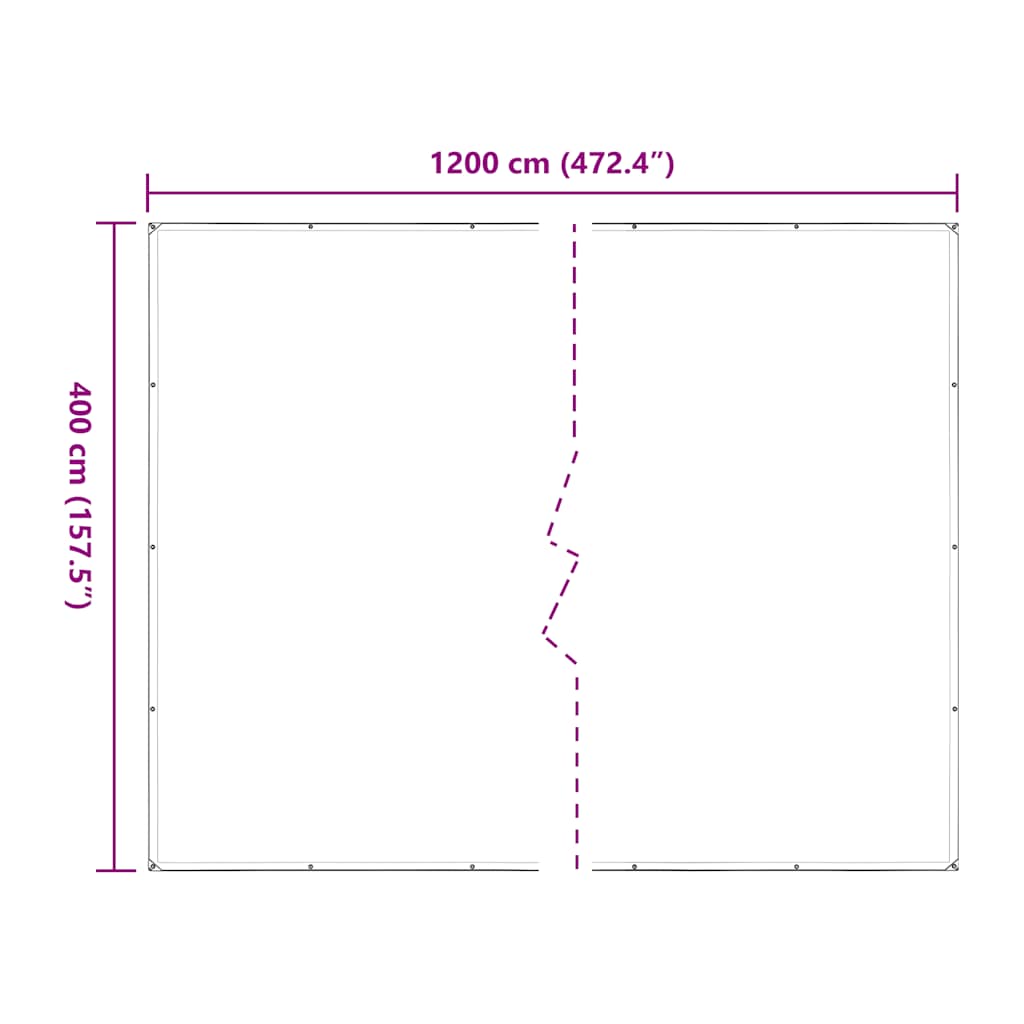 Prozirna cerada s ušicama 4x12 m polietilen