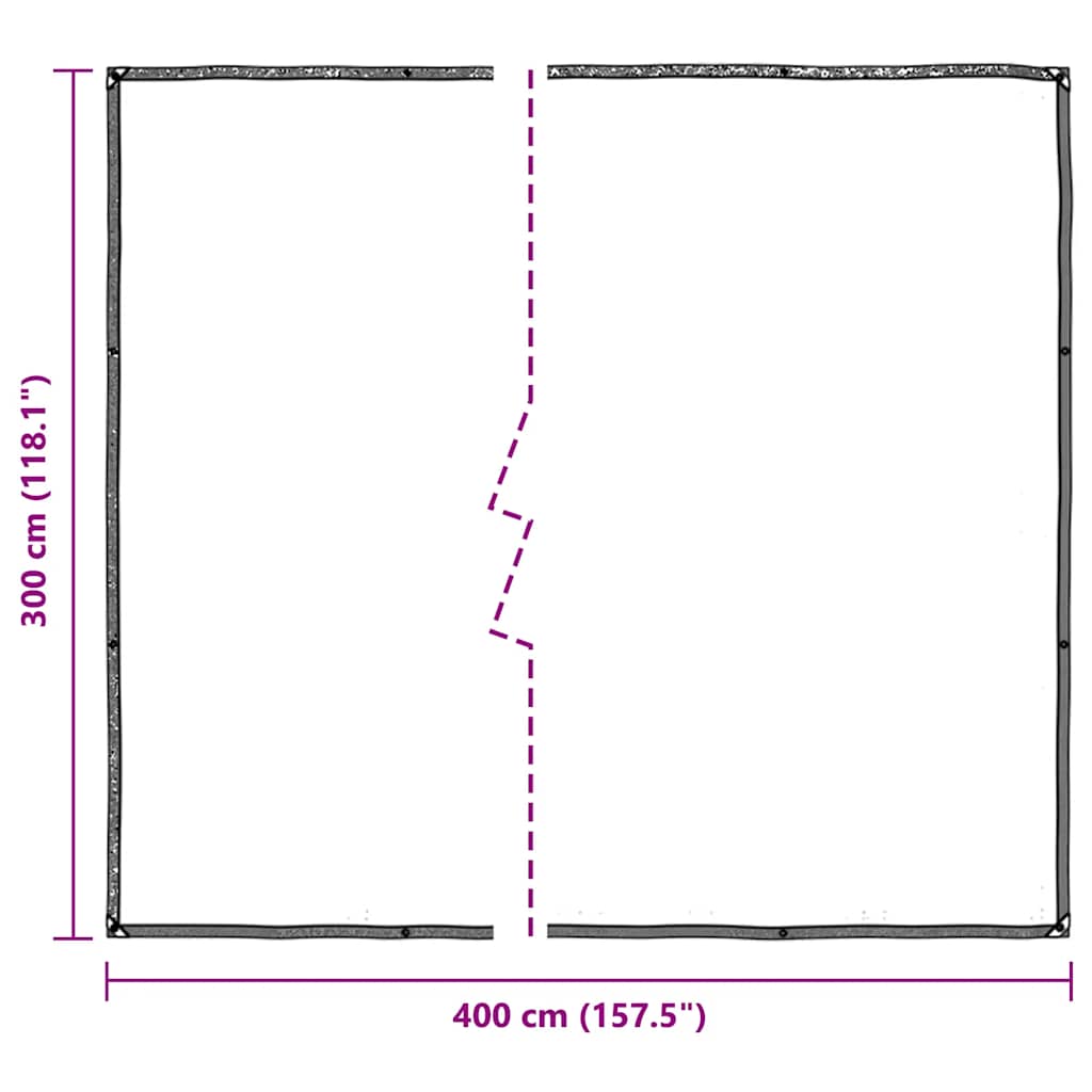 Prozirna cerada s ušicama za vezice 3x4 m polietilen