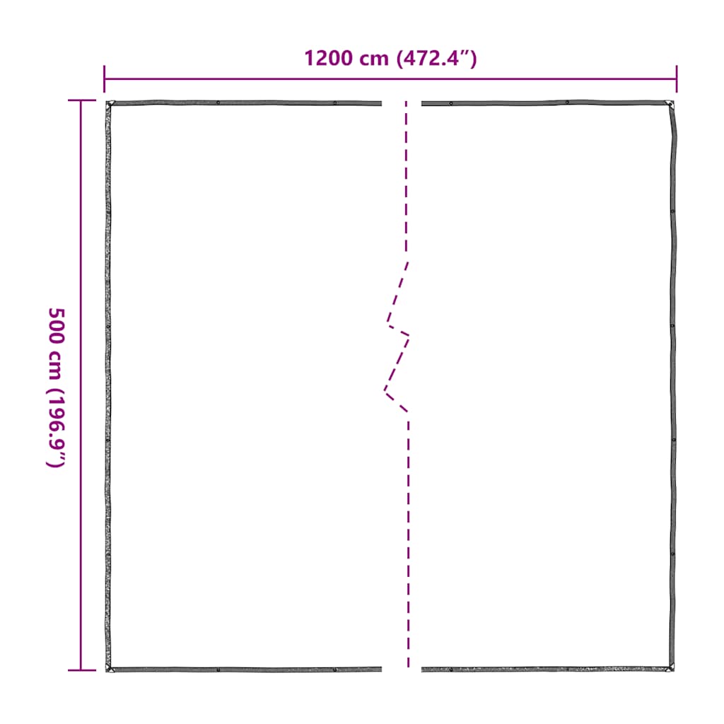 Prozirna cerada s ušicama 5x12 m polietilen