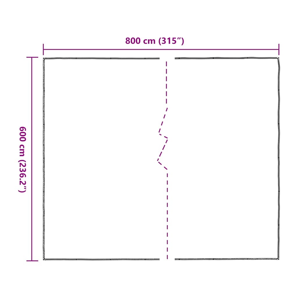 Prozirna cerada s ušicama 6x8 m polietilen