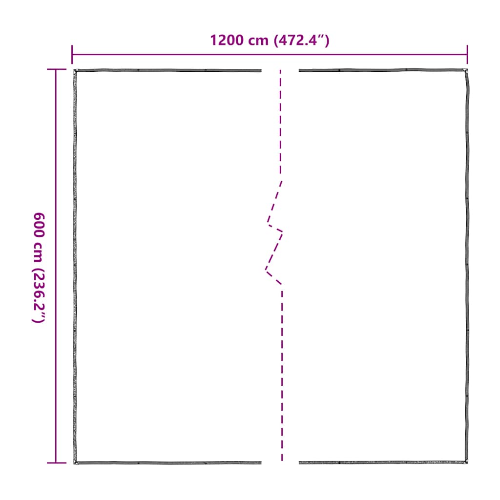 Prozirna cerada s ušicama 6x12 m polietilen