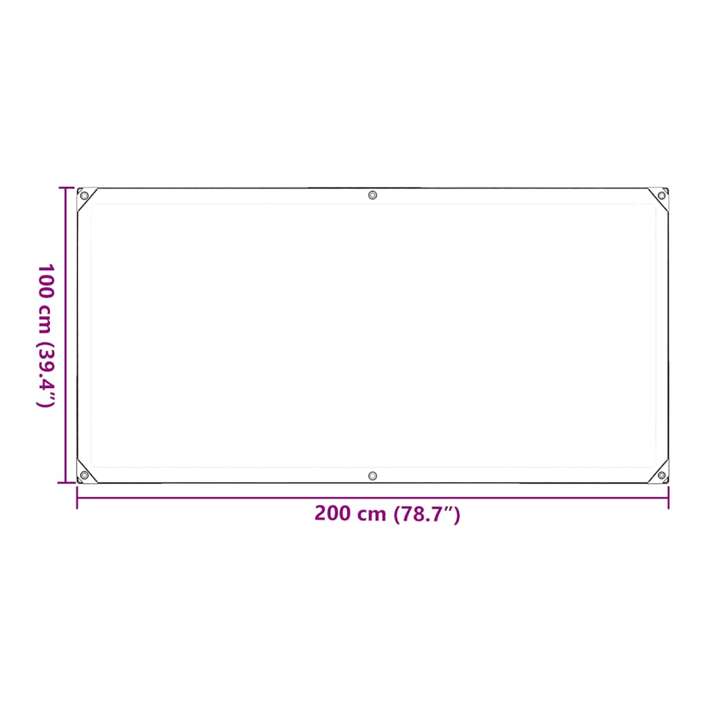 Prozirna cerada s ušicama 1x2 m PVC