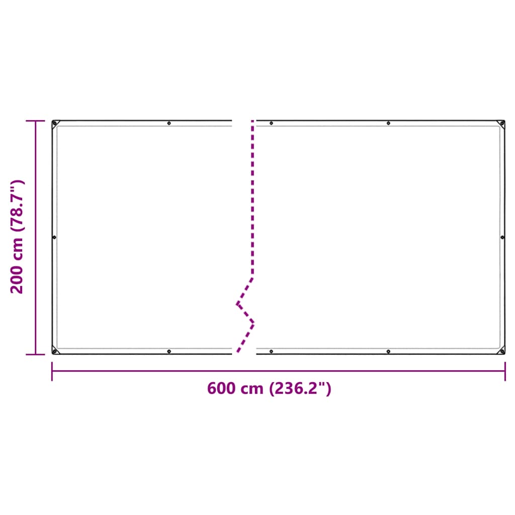 Prozirna cerada s ušicama 2x6 m PVC