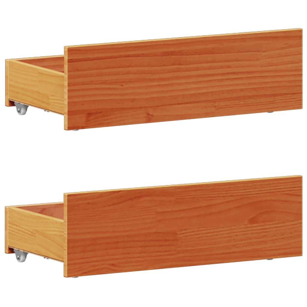 Krevet s regalom za knjige bez madraca 75 x 190 cm od borovine