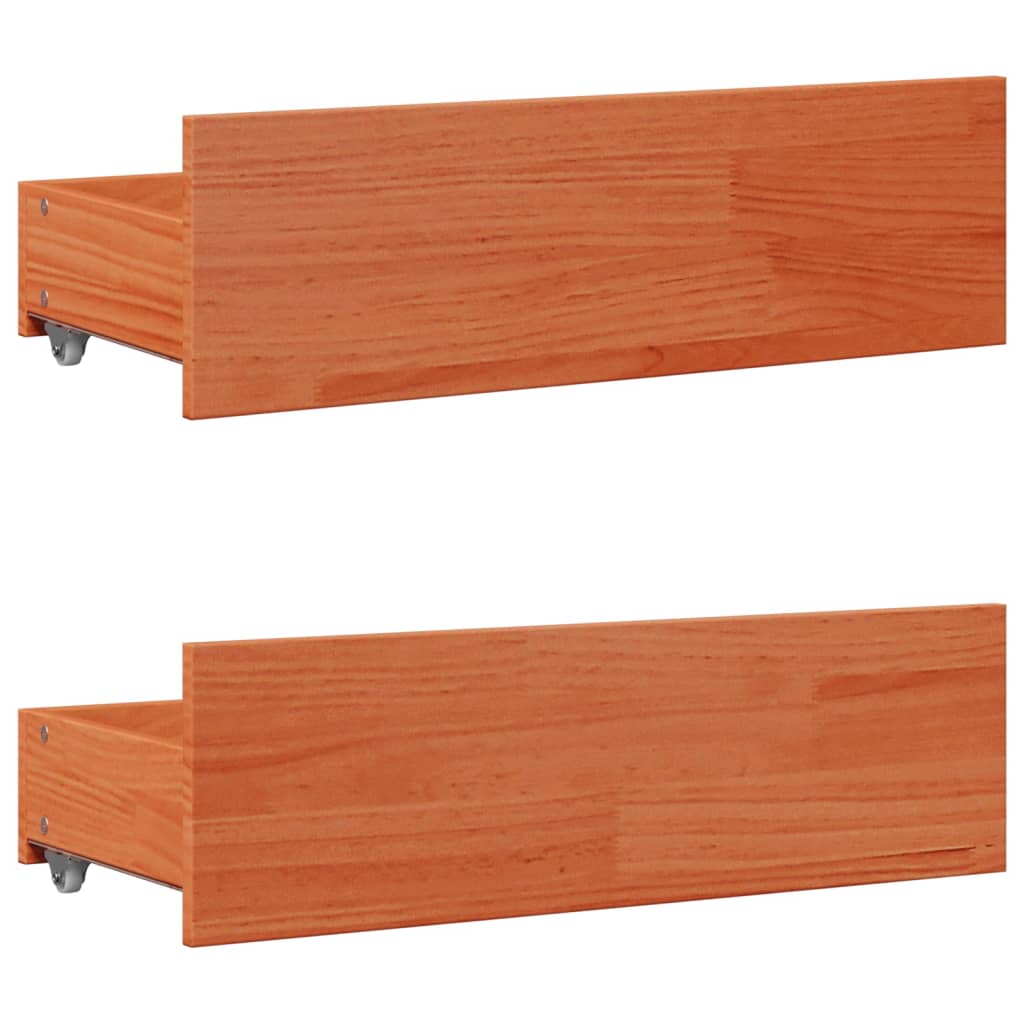 Krevet s regalom za knjige bez madraca 135 x 190 cm od borovine