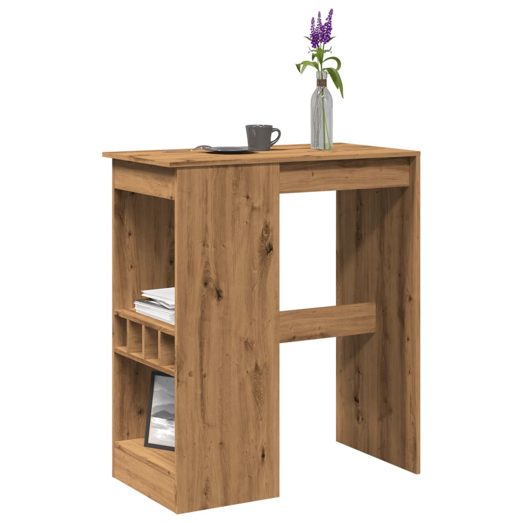 Barski stol s držačima boja hrasta 90x47,5x103,5 cm drveni