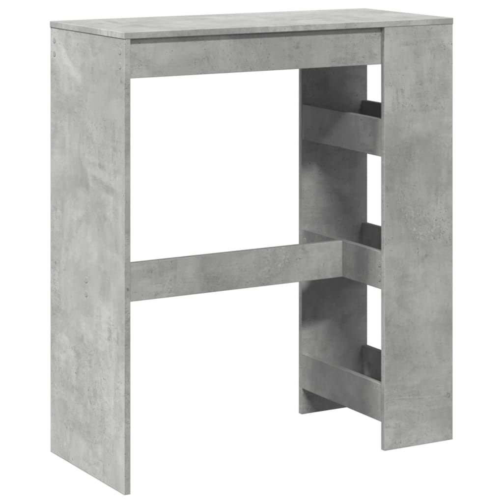 Barski stol s držačima boja betona 90x40x103,5 cm drveni