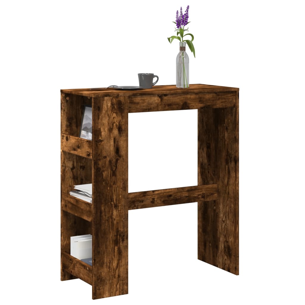 Barski stol s držačima boja hrasta 90x40x103,5 cm drveni