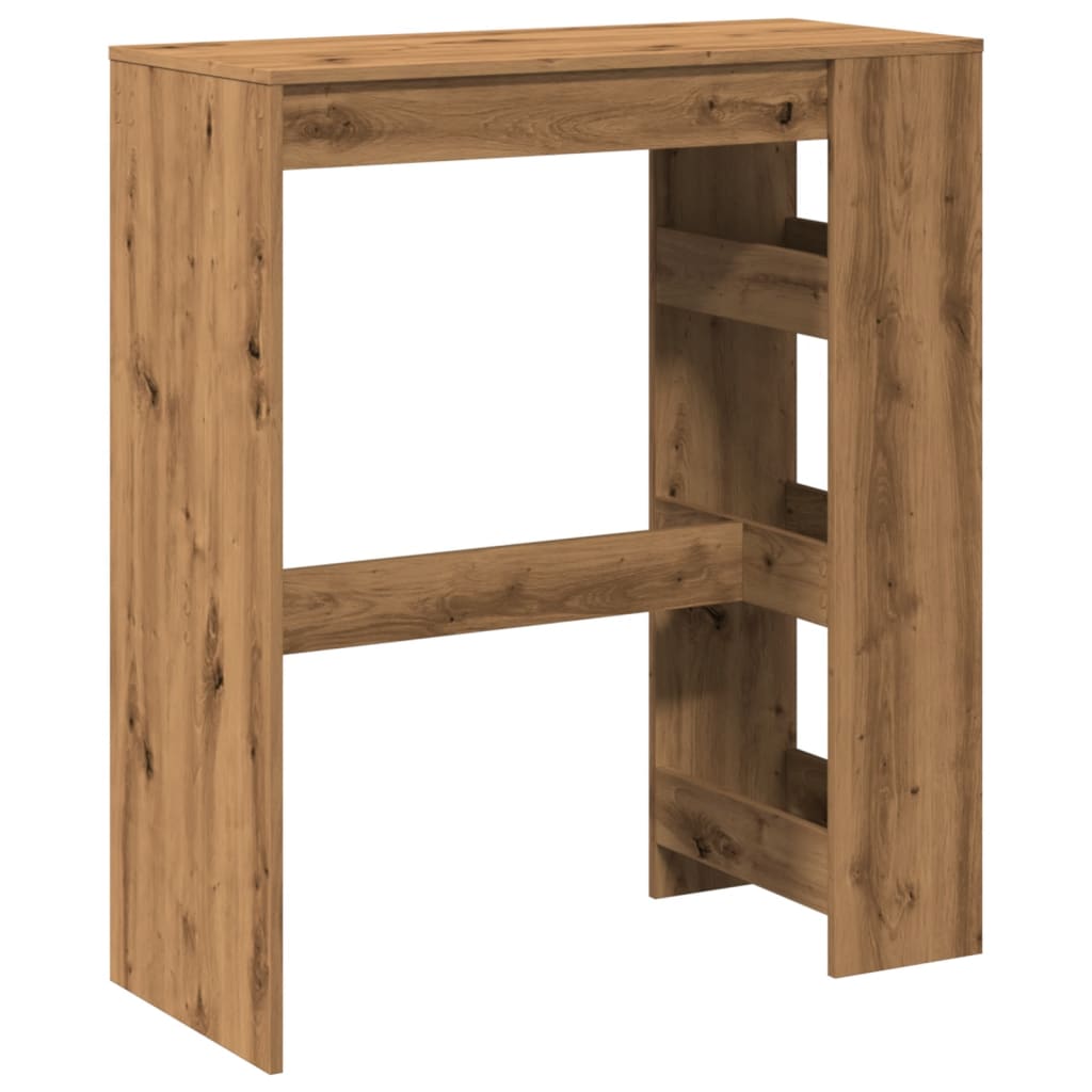 Barski stol s držačima boja hrasta 90x40x103,5 cm drveni