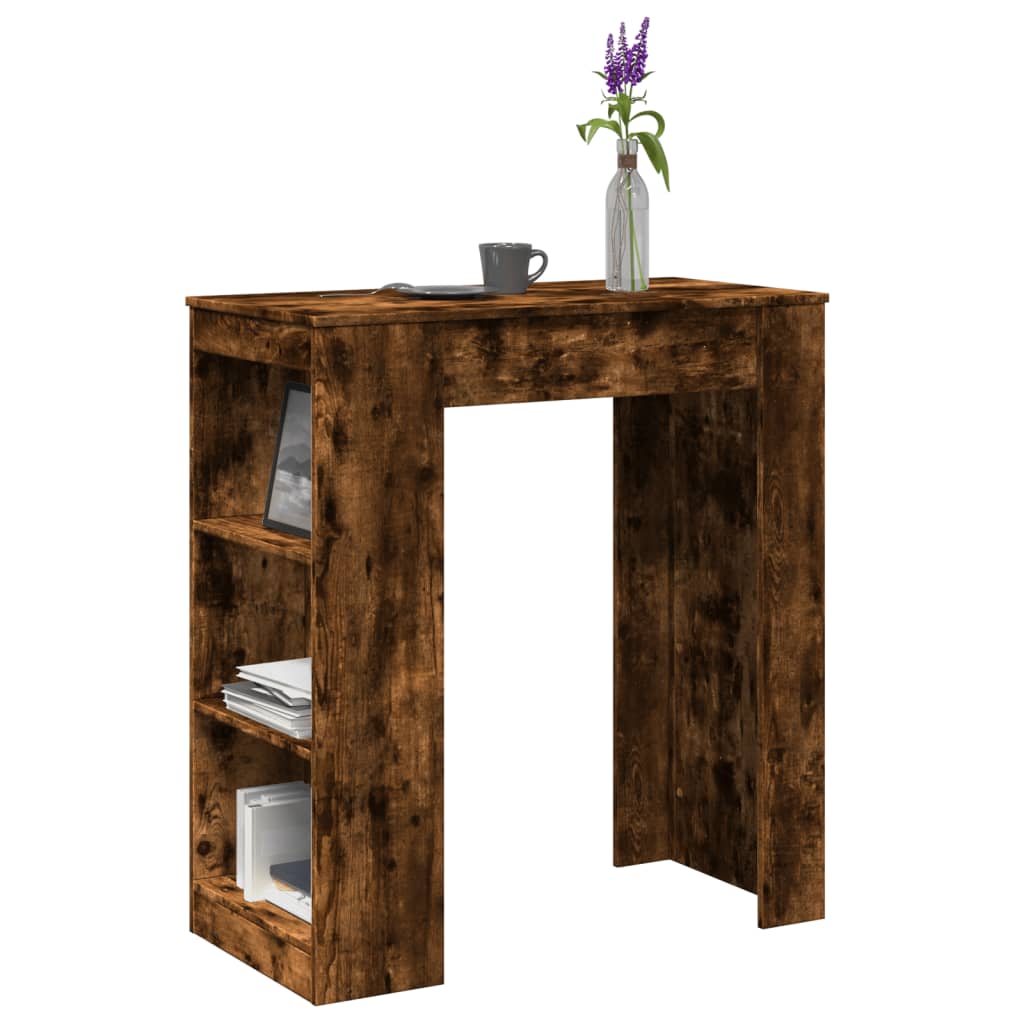 Barski stol s držačima boja hrasta 95x47x103,5 cm drveni