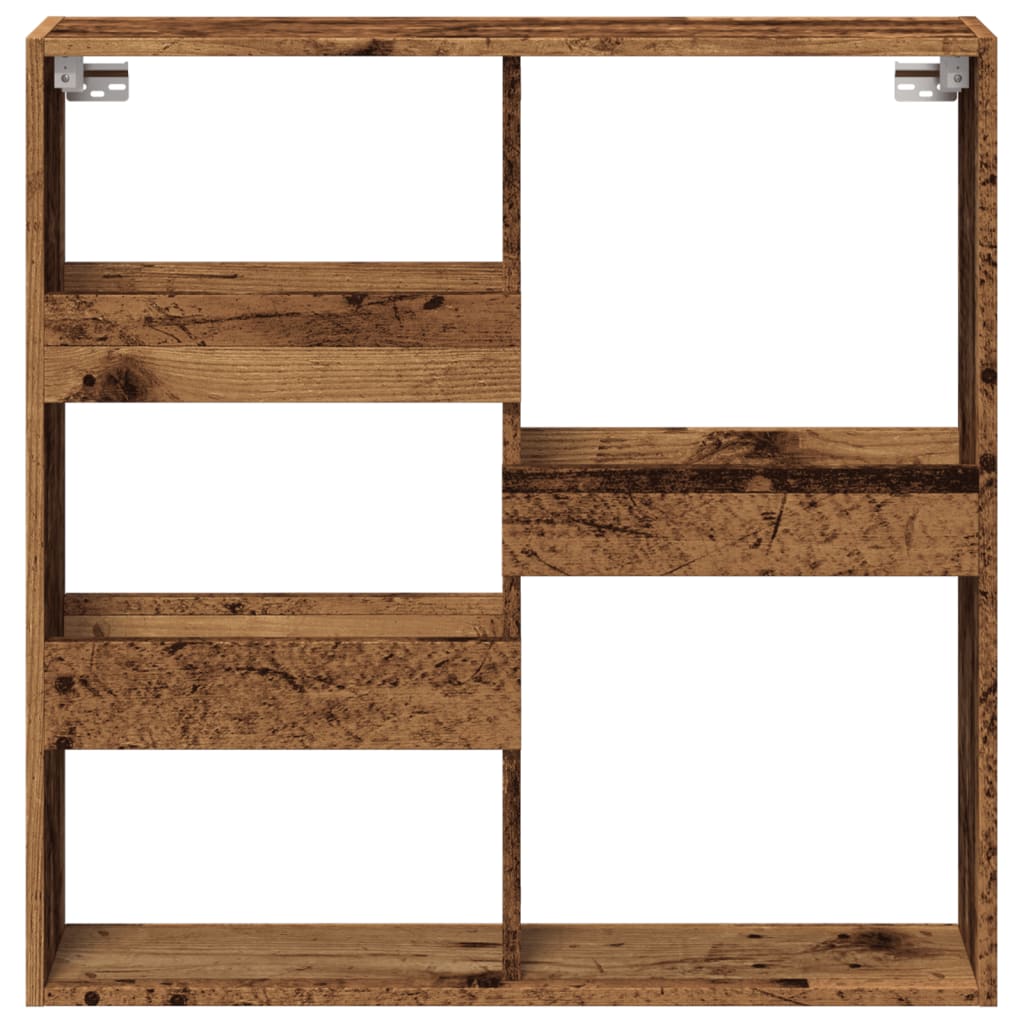 Zidni ormarić boja staro drvo 80x15x80 cm od konstruiranog drva
