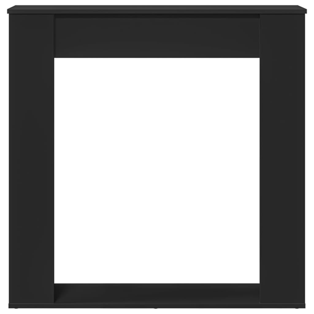 Okvir za kamin crni 100x20x100 cm od konstruiranog drva