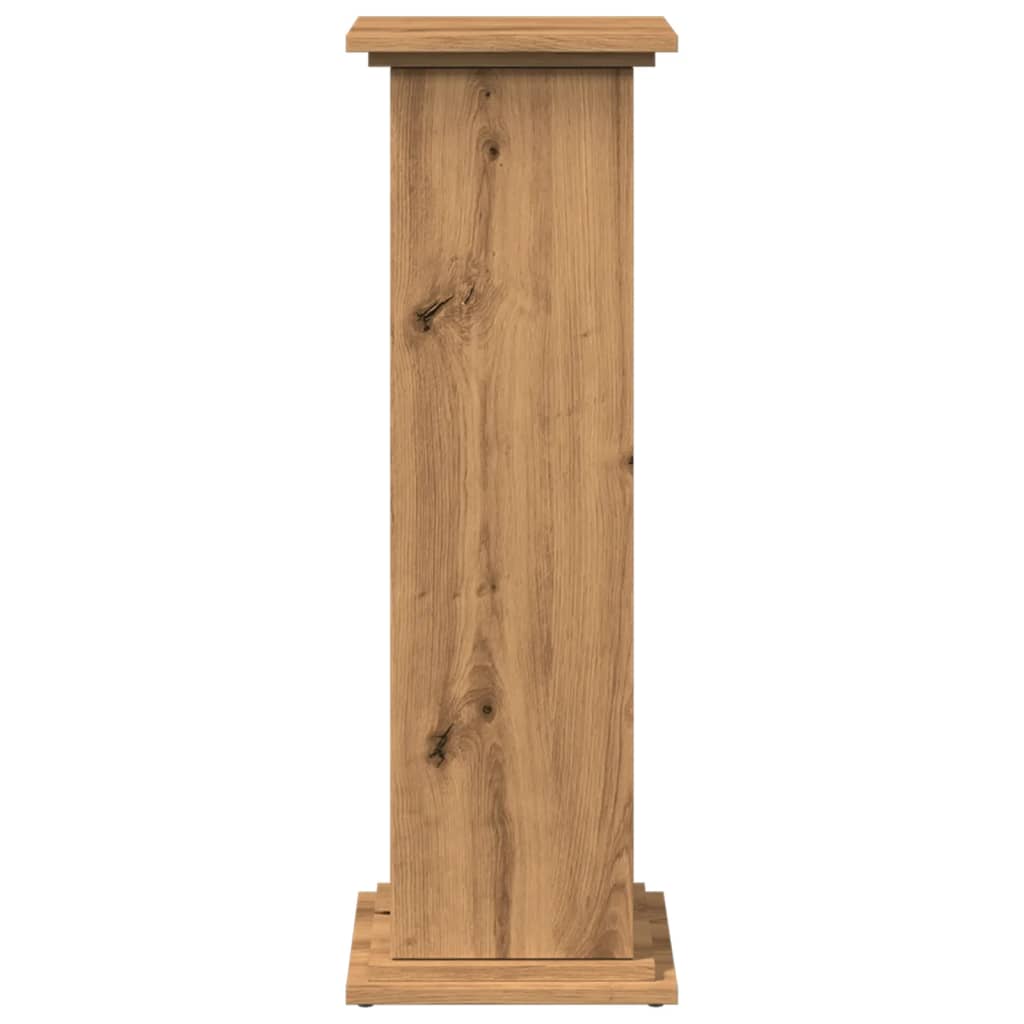 Stalak za izložbu s spremištem boja hrasta 31x30x90 cm drveni