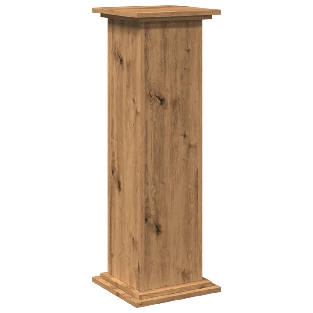 Stalak za izložbu s spremištem boja hrasta 31x30x90 cm drveni