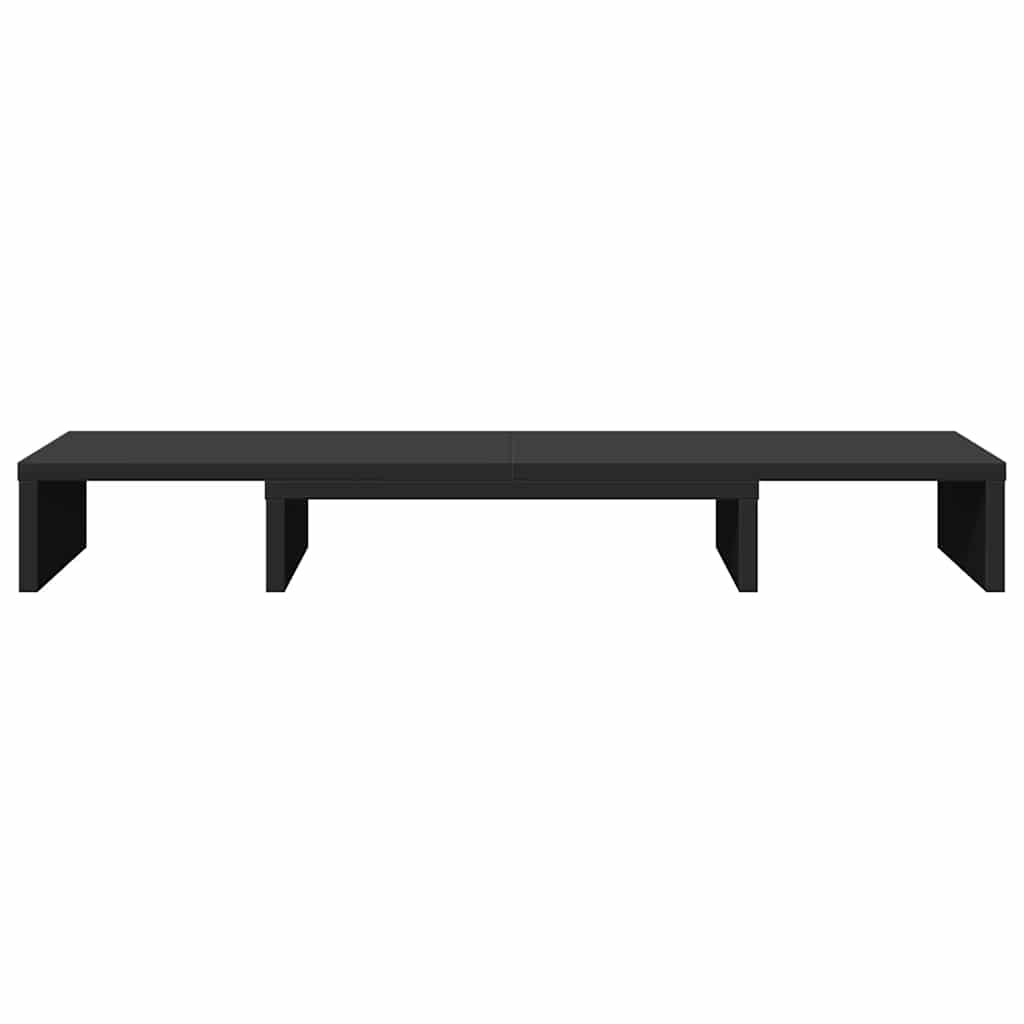Stalak za monitor podesivi crni 80 x 24 x 10,5 cm drveni