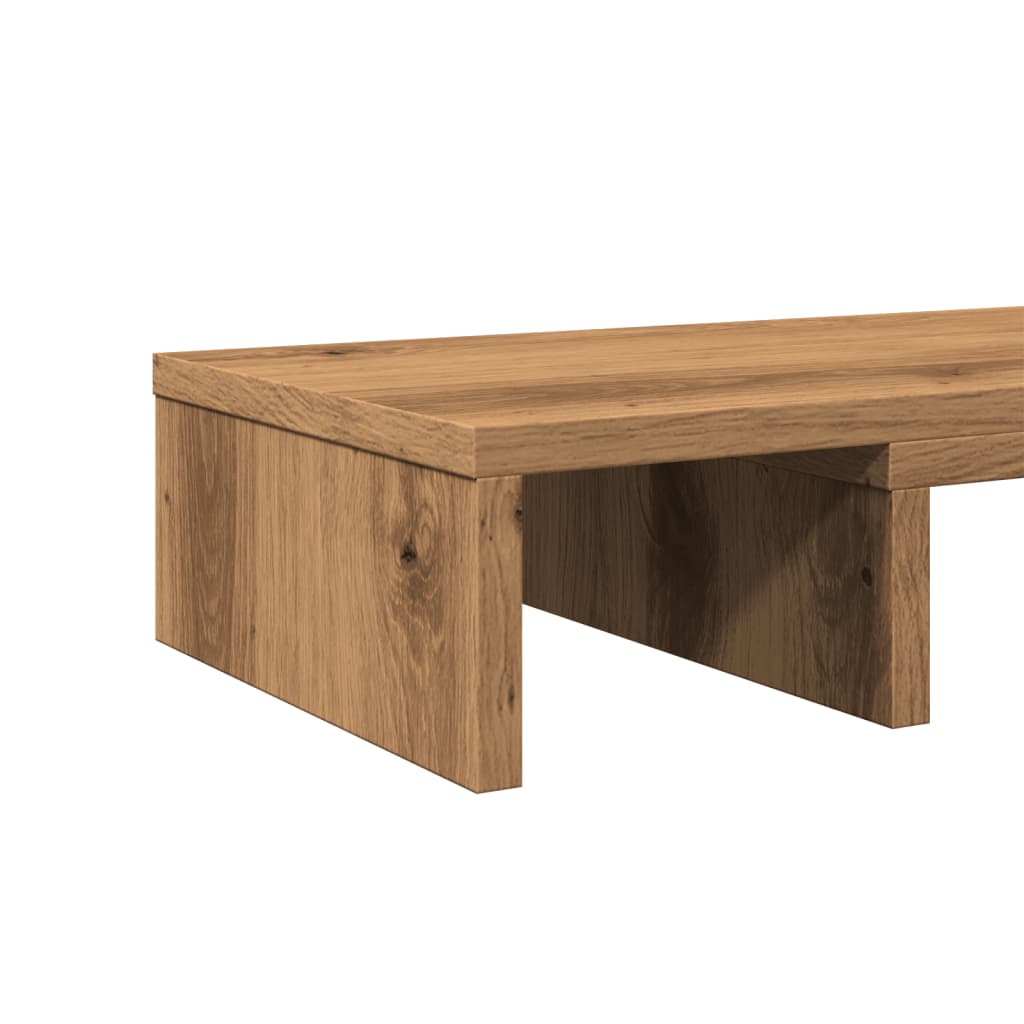 Stalak za monitor podesivi boja hrasta 80 x 24 x 10,5 cm drveni