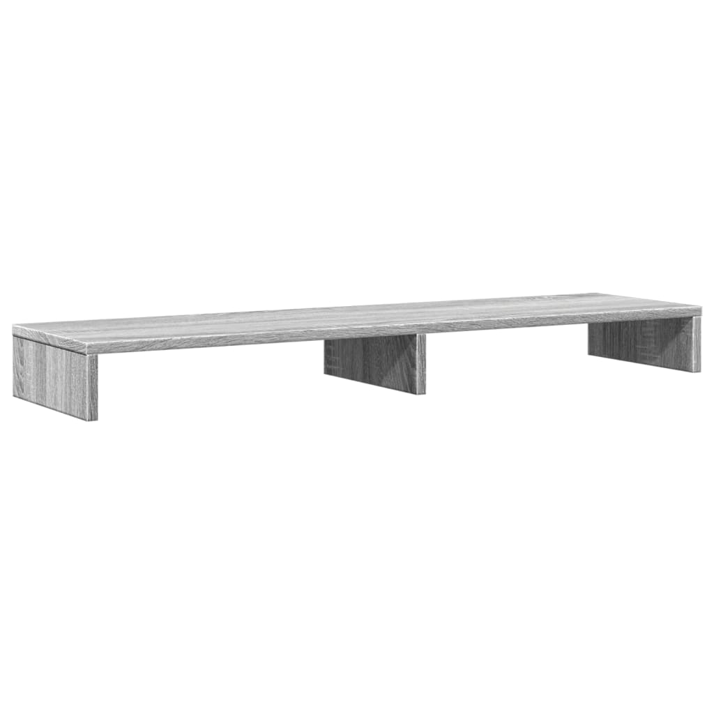 Stalak za monitor siva boja hrasta 100x27x10 cm drveni