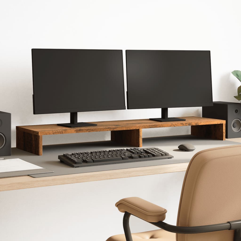 Stalak za monitor boja drva 100x27x10 cm konstruirano drvo