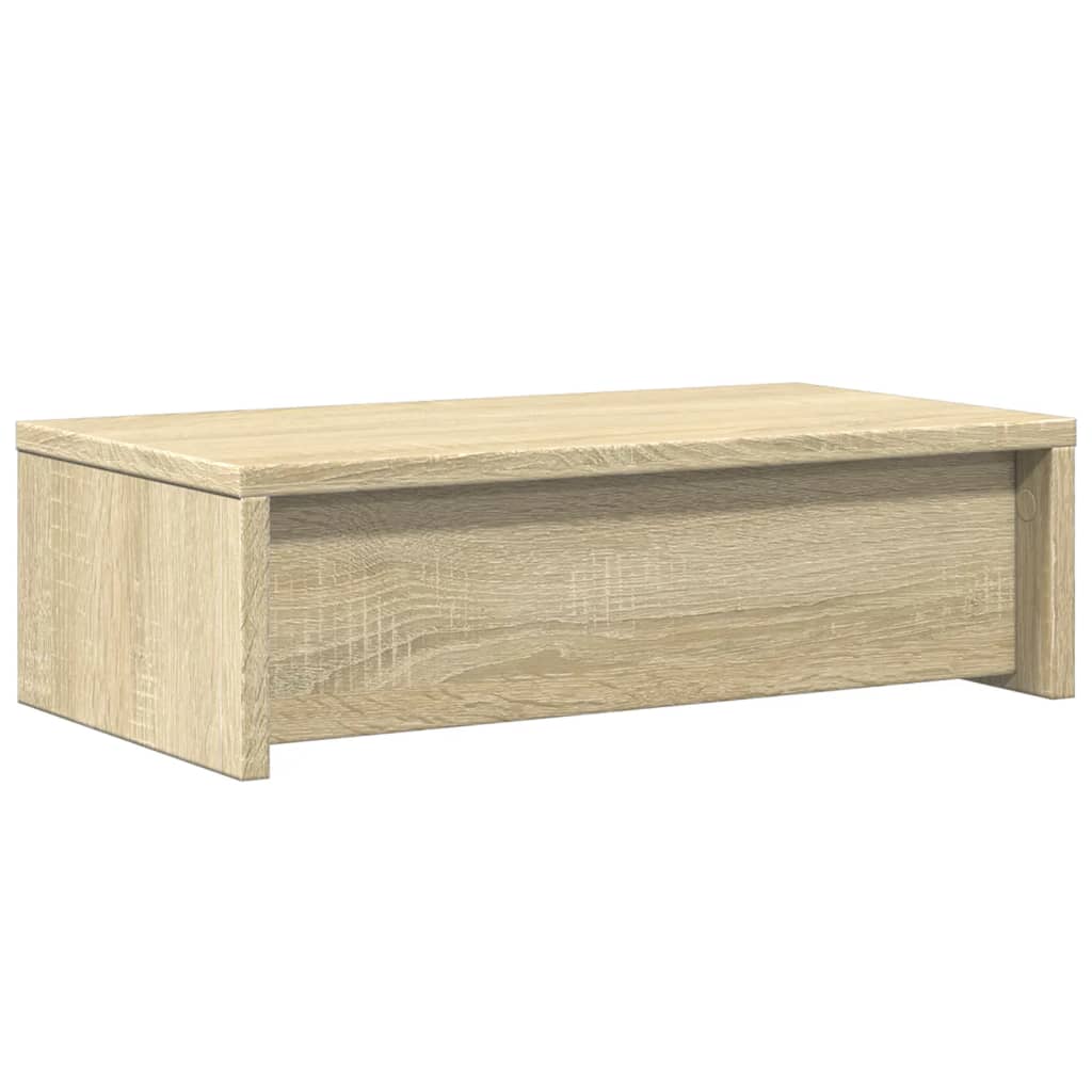 Stalak za monitor s ladicama boja hrasta 50 x 27 x 15 cm drveni