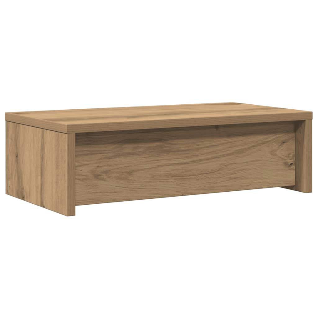 Stalak za monitor s ladicama boja hrasta 50x27x15 cm drveni