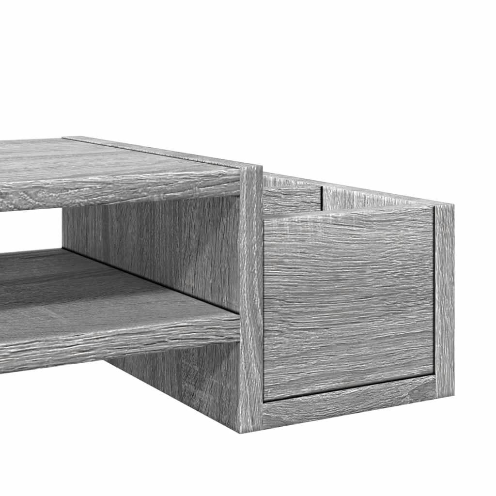 Stalak za monitor s spremištem boja hrasta 100x27x15 cm drveni