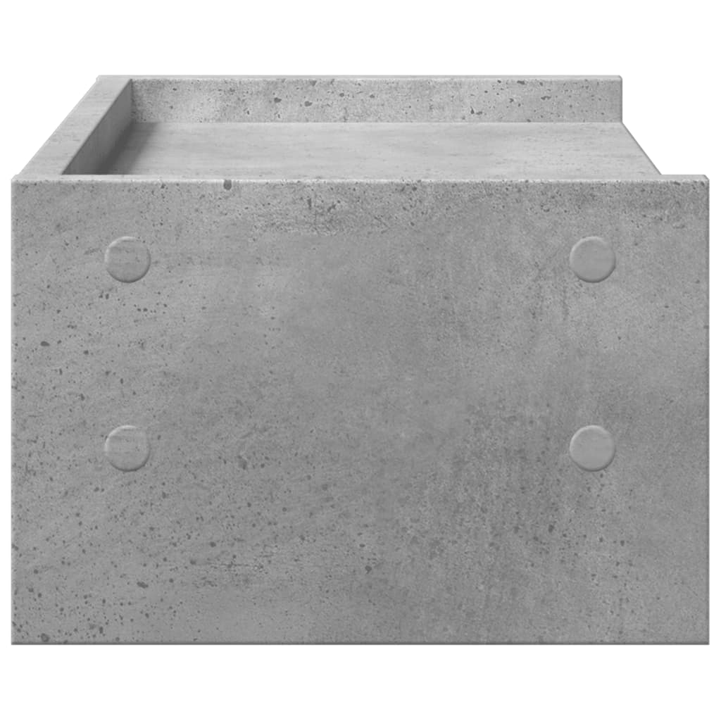 Stalak za monitor siva boja betona 42x24x16 cm drveni