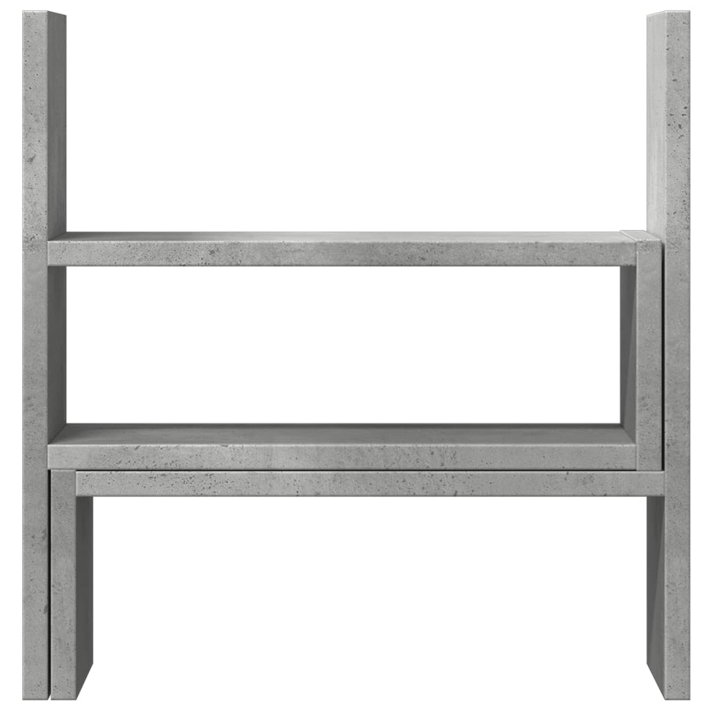 Organizator za stol podesivi boja betona 40 x 17 x 41 cm drveni