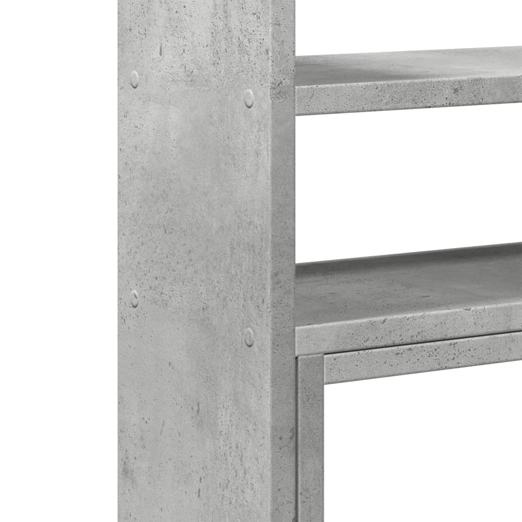 Organizator za stol podesivi boja betona 40 x 17 x 41 cm drveni