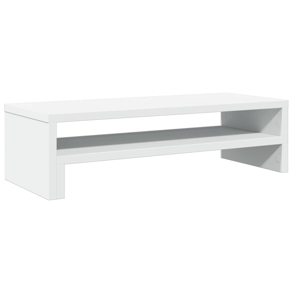 Stalak za monitor bijeli 54 x 22 x 15 cm od konstruiranog drva
