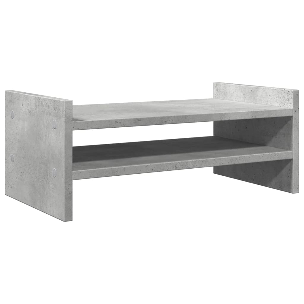 Stalak za monitor siva boja betona 50x27x20cm konstruirano drvo