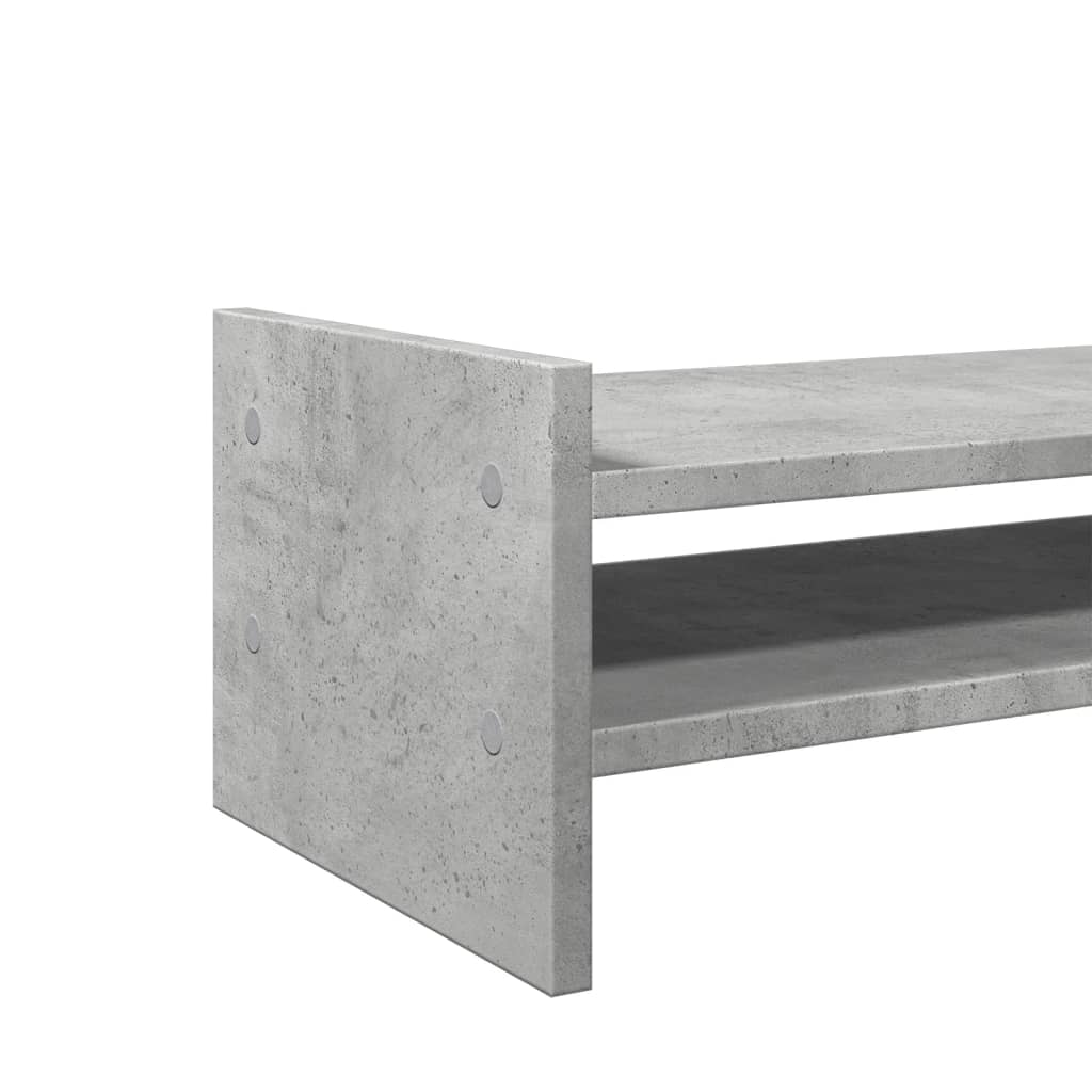Stalak za monitor siva boja betona 50x27x20cm konstruirano drvo