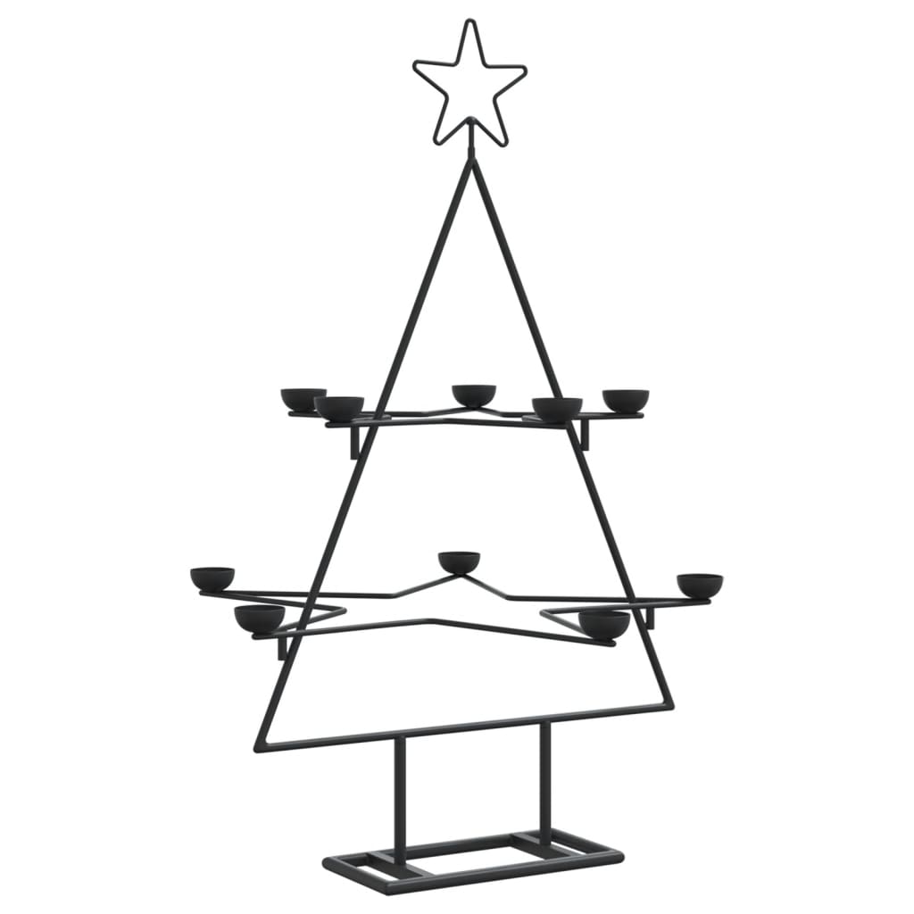 Metalno ukrasno božićno drvce crno 75 cm