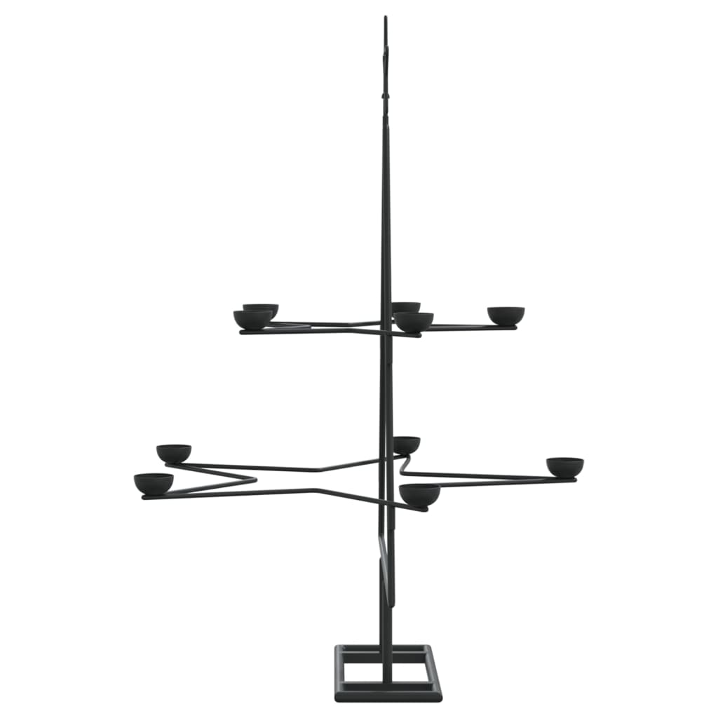 Metalno ukrasno božićno drvce crno 75 cm