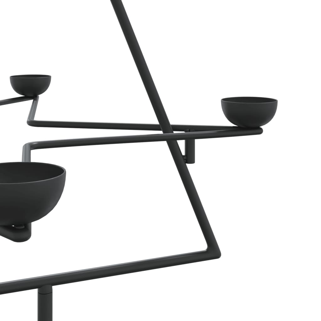Metalno ukrasno božićno drvce crno 75 cm