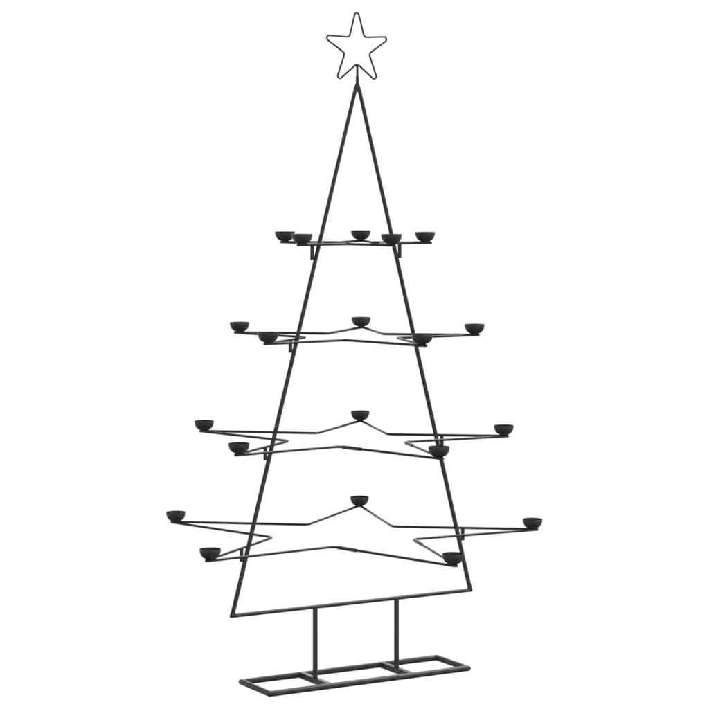 Metalno ukrasno božićno drvce crno 140 cm