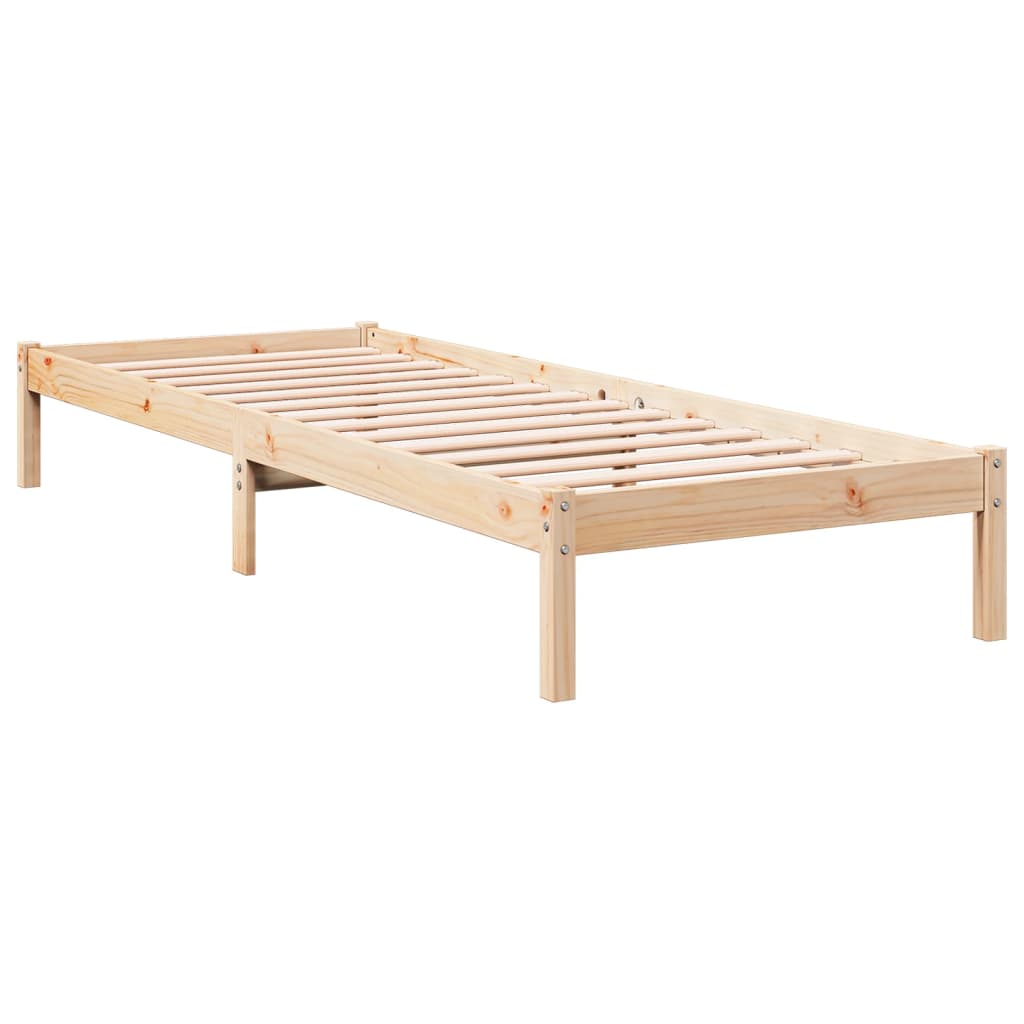 Dugi okvir kreveta bez madraca bijeli 90x210 cm od borovine