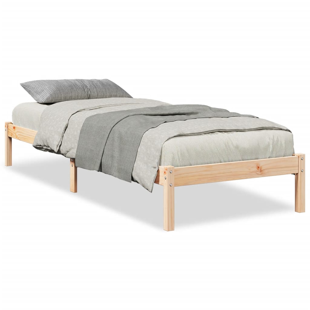 Dugi okvir kreveta bez madraca bijeli 100x210 cm od borovine