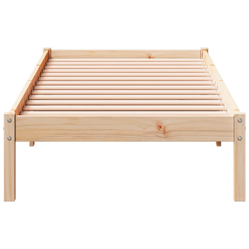 Dugi okvir kreveta bez madraca bijeli 100x210 cm od borovine