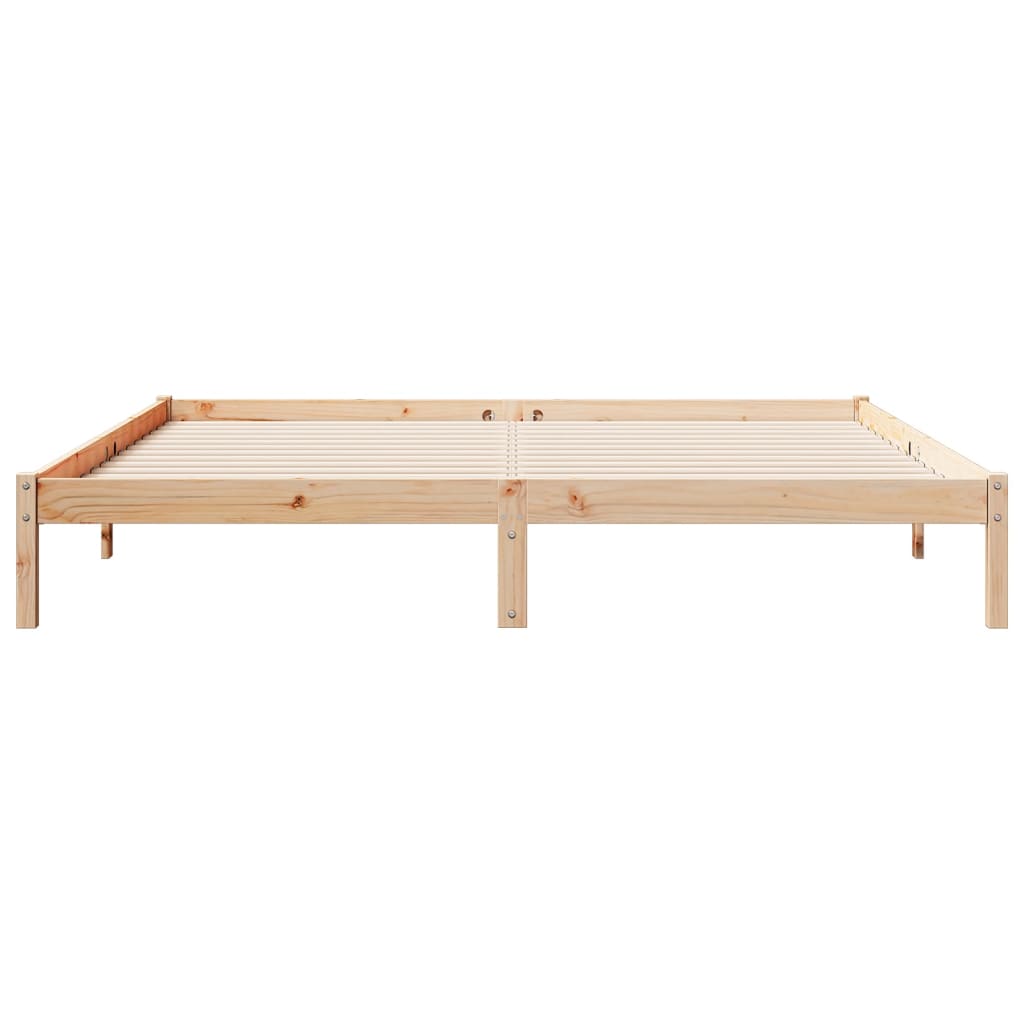Dugi okvir kreveta bez madraca bijeli 200x210 cm od borovine