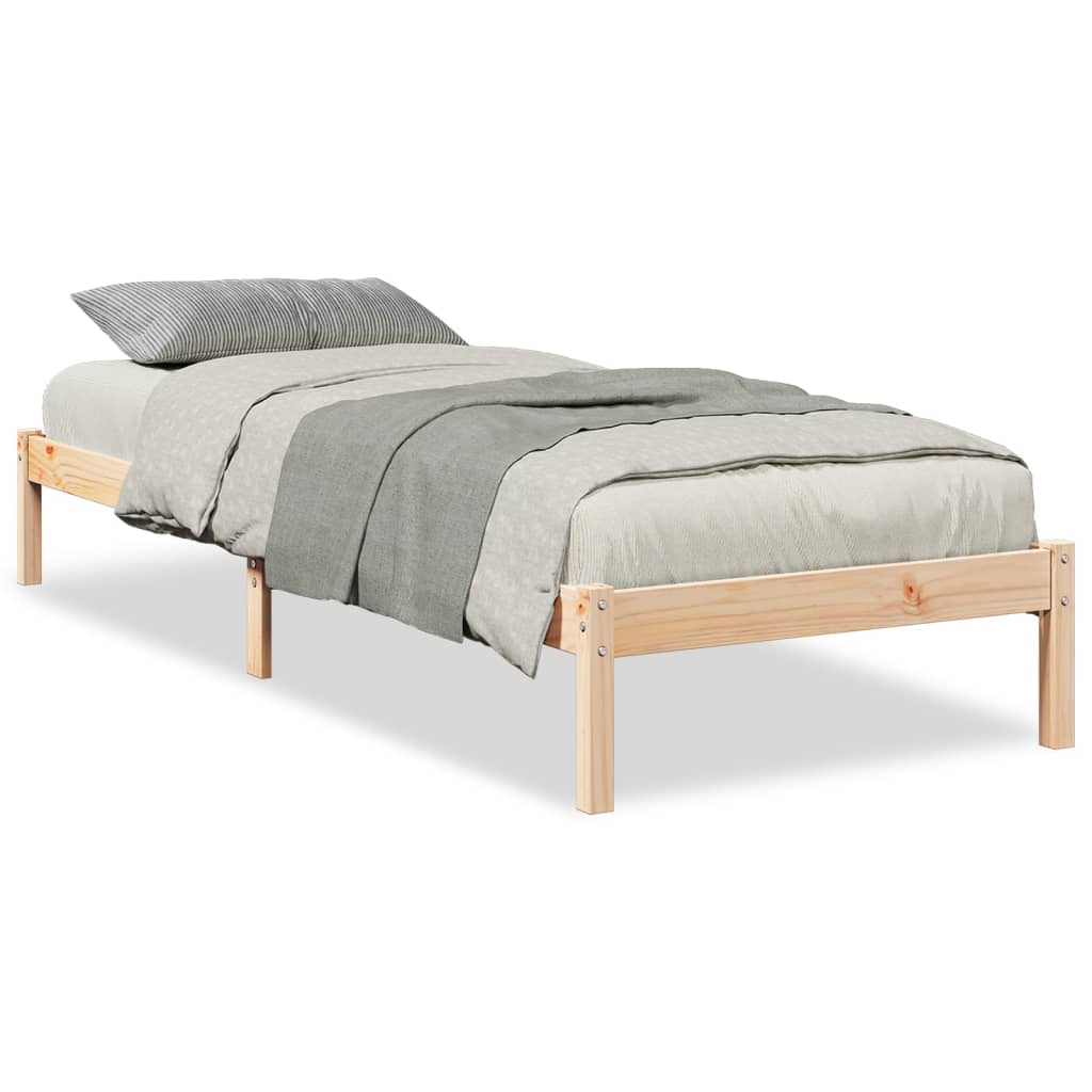 Dugi okvir kreveta bez madraca bijeli 80x220 cm od borovine