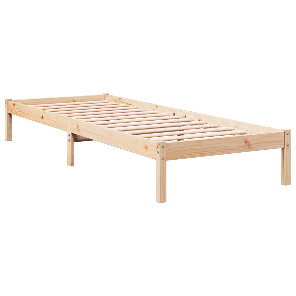Dugi okvir kreveta bez madraca 100 x 220 cm masivna borovina
