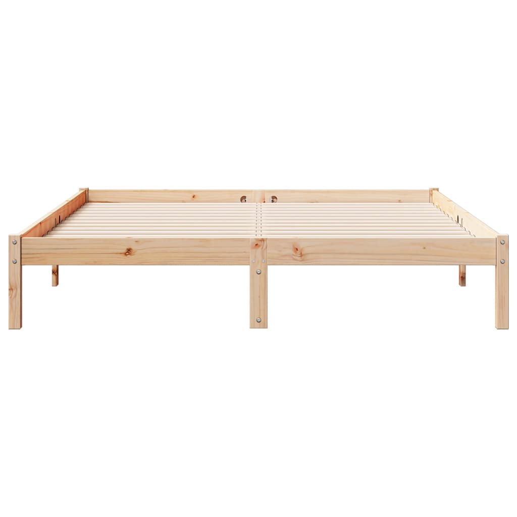 Dugi okvir kreveta bez madraca 140 x 220 cm od borovine