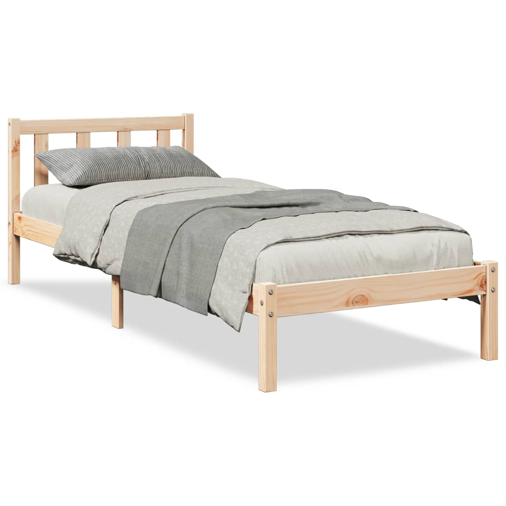 Dugi okvir kreveta bez madraca bijeli 90x210 cm od borovine