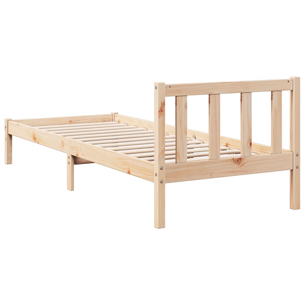 Dugi okvir kreveta bez madraca bijeli 90x220 cm od borovine