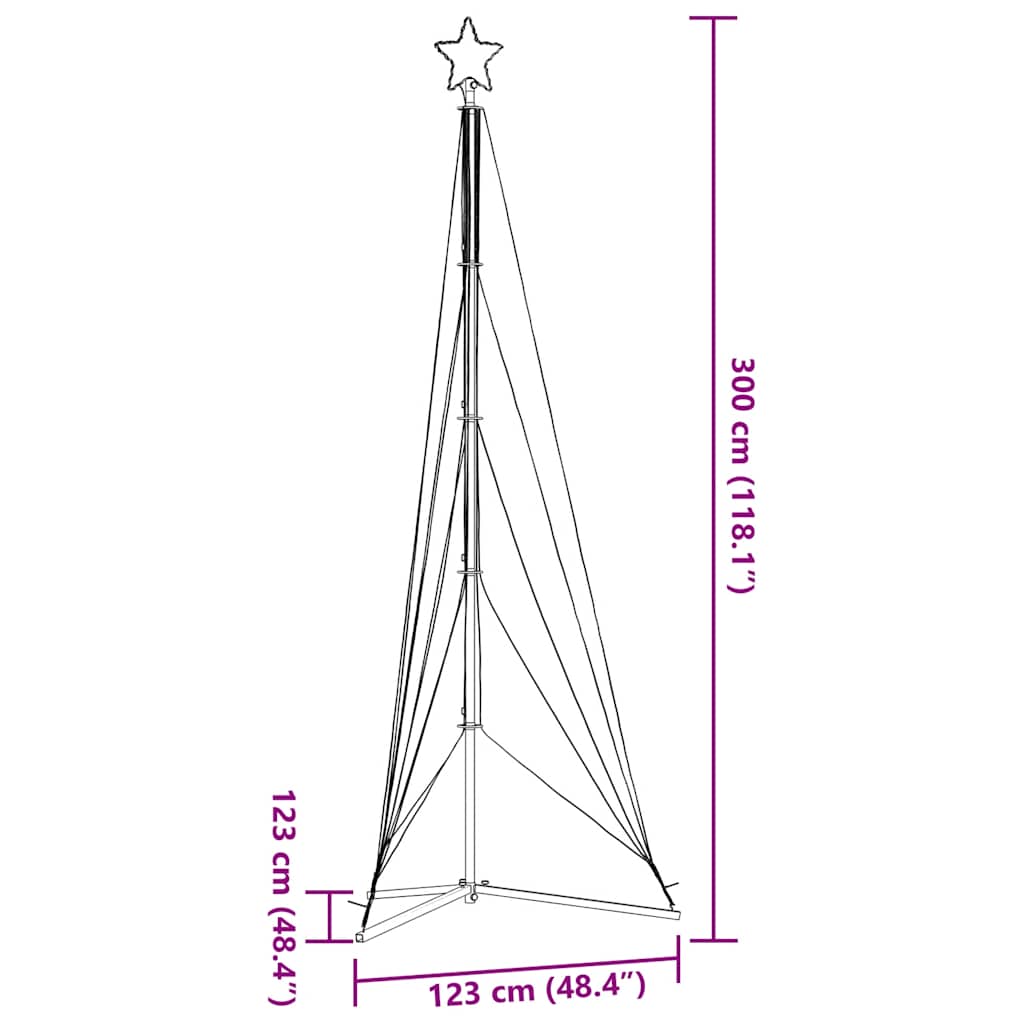LED božićno drvce 525 LED hladno bijelo 302 cm