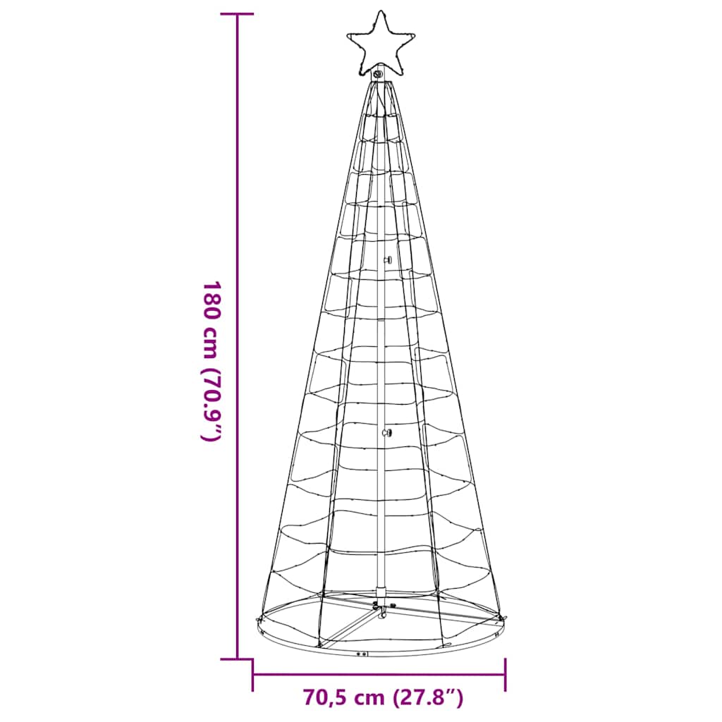 LED božićno drvce 200 LED šarenih 180 cm