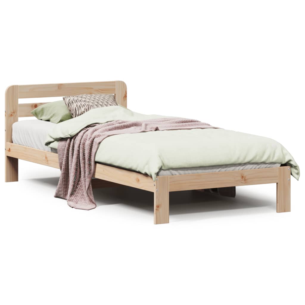 Okvir kreveta bez madraca 90 x 200 cm od masivne borovine
