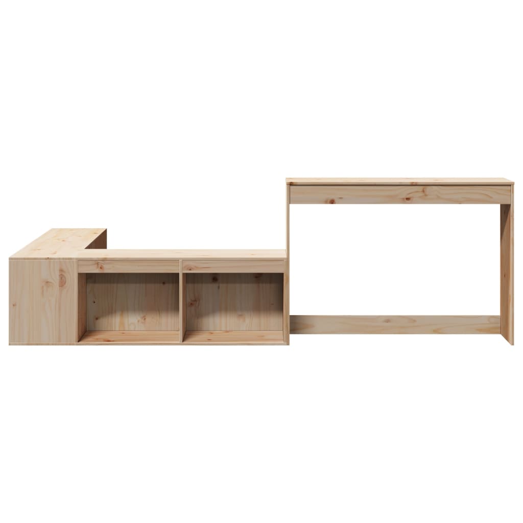 Noćni ormarić s radnim stolom 232x122x75 cm Masivno drvo Bor