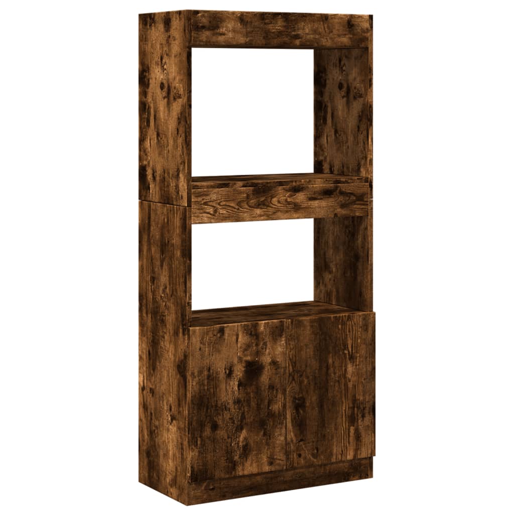 Visoka komoda boja hrasta 63x33x140 cm od konstruiranog drva