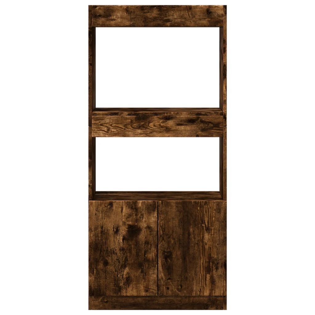 Visoka komoda boja hrasta 63x33x140 cm od konstruiranog drva